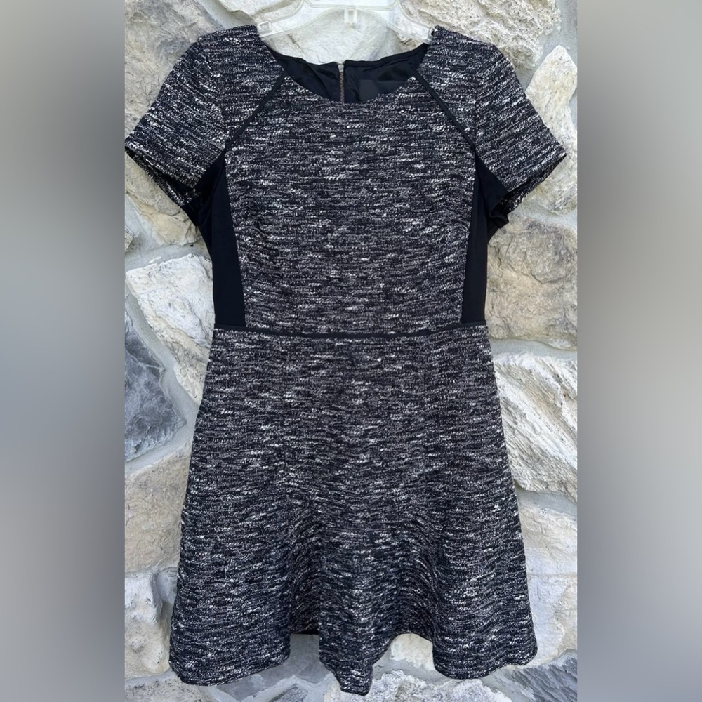 J. Crew Tweed Dress Sz 10 Black Career Wear Interview Preppy Academia Teacher